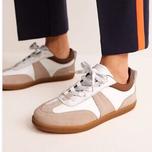 BODEN Erin Retro Tennis Trainers Leather Sneakers Comfortable Stylish Travel